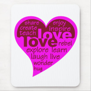 Liebe Herzmousepad Mousepad