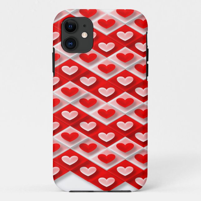 Liebe Herzmuster Case-Mate iPhone Hülle (Rückseite)