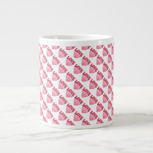 Liebe Herzmuster Jumbo-Tasse