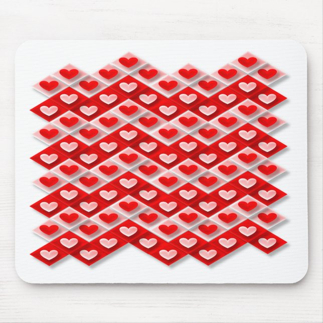 Liebe Herzmuster Mousepad (Vorne)