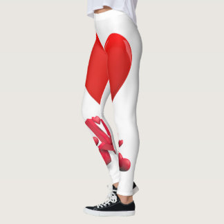 Liebe Herzmuster | Romantisches Valentinisches Leg Leggings