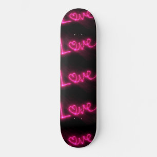 Liebe Herznebel Schwarz-Rosa-Skateboard Skateboard