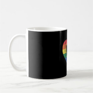 Liebe Herzretro Groovy LGBT Rainbow Pride Gear Kaffeetasse