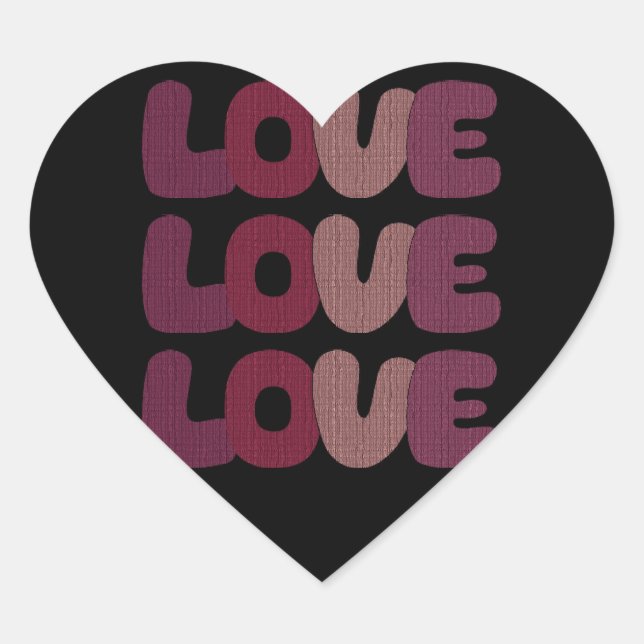 Liebe Herzsticker Herz-Aufkleber (Vorderseite)