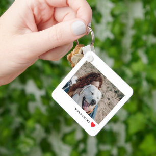 Liebe Herztext und 2 Fotografien Schlüsselanhänger