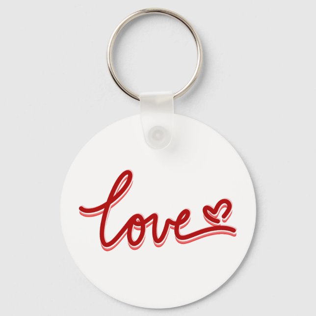 Liebe Herzvalentine Schlüsselanhänger (Vorderseite)