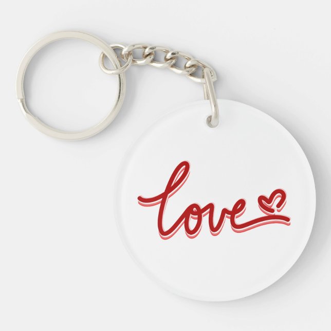 Liebe Herzvalentine Schlüsselanhänger (Vorderseite)