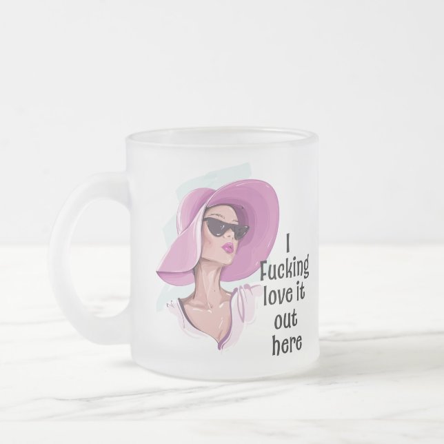 Liebe hier draußen mattglastasse (Links)