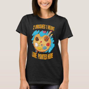 Liebe hier schwarz gestrichen T-Shirt