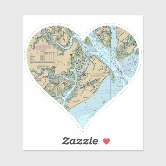 Liebe Hilton Head Island Aufkleber (Blatt)