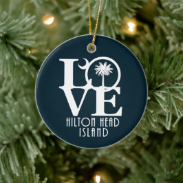 LIEBE Hilton Head Island Keramik Ornament