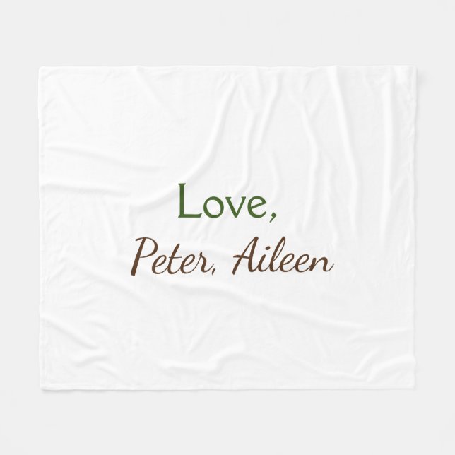 Liebe hinzufügen Namen einfache, editierbare Text  Fleecedecke (Vorderseite (Horizontal))
