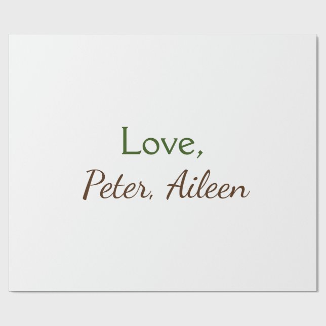 Liebe hinzufügen Namen einfache, editierbare Text  Geschenkpapier (Flach)