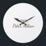 Liebe hinzufügen Namen einfache, editierbare Text  Große Wanduhr<br><div class="desc">Gestaltung</div>