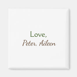 Liebe hinzufügen Namen einfache, editierbare Text  Magnet