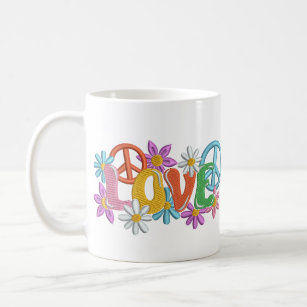 Liebe Hippie Peace Blume Power Kaffeetasse