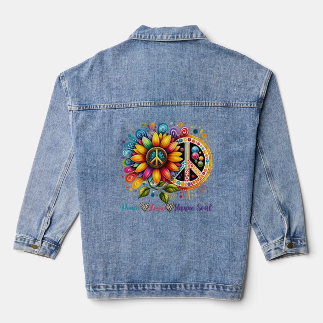 Liebe Hippie Soul Jeansjacke (Rückseite)