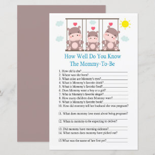 Liebe Hippo Wie gut kennen Sie Babyduschenspiel?