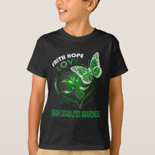 Liebe Hirnbehinderung Bewusstsein Herz T-Shirt