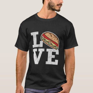 Liebe Hoagie Untersee Sandwiches Geschenk T-Shirt