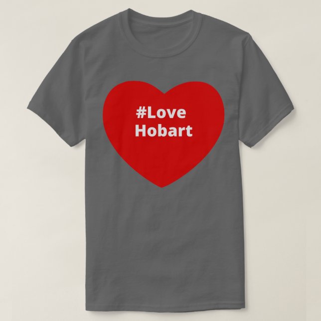 Liebe Hobart Hashtag Herz T-Shirt (Design vorne)