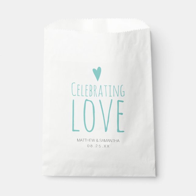 Liebe Hochzeit Candy Bar Buffet Geschenktütchen (Vorderseite)