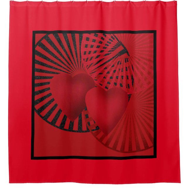 Liebe. Hochzeit Duschvorhang (Vorderseite)