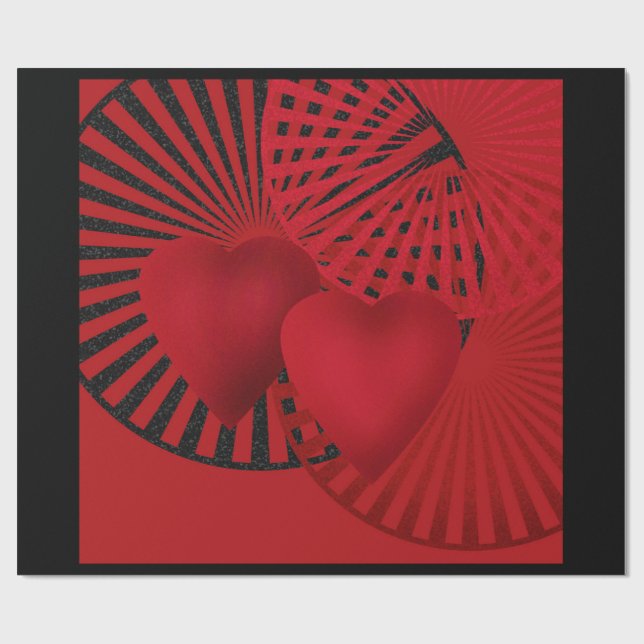 Liebe, Hochzeit Geschenkpapier (Flach)