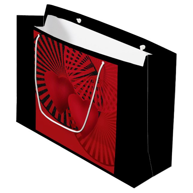 Liebe , Hochzeit , Große Geschenktüte (Vorderseite Schrägansicht)