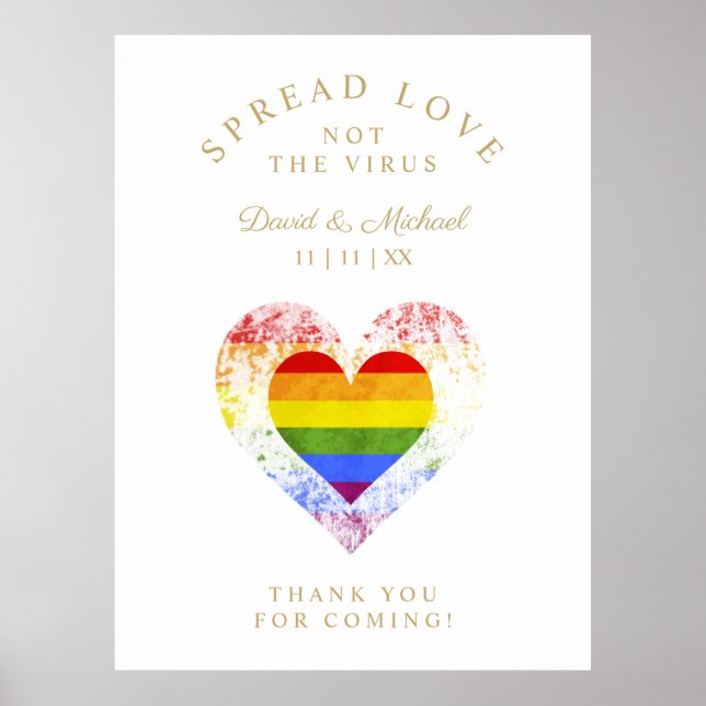 Liebe-Hochzeit mit LGBT Poster (Vorne)