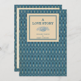 Liebe-Hochzeit mit Vintager Buchabdeckung Save The Date