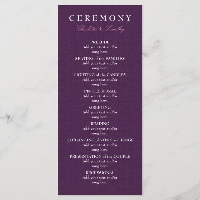Liebe & Hochzeit - Modernes Hochzeitsprogramm Programm (Vorderseite)