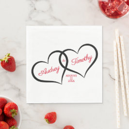 Liebe Hochzeit Personalisiert Serviette