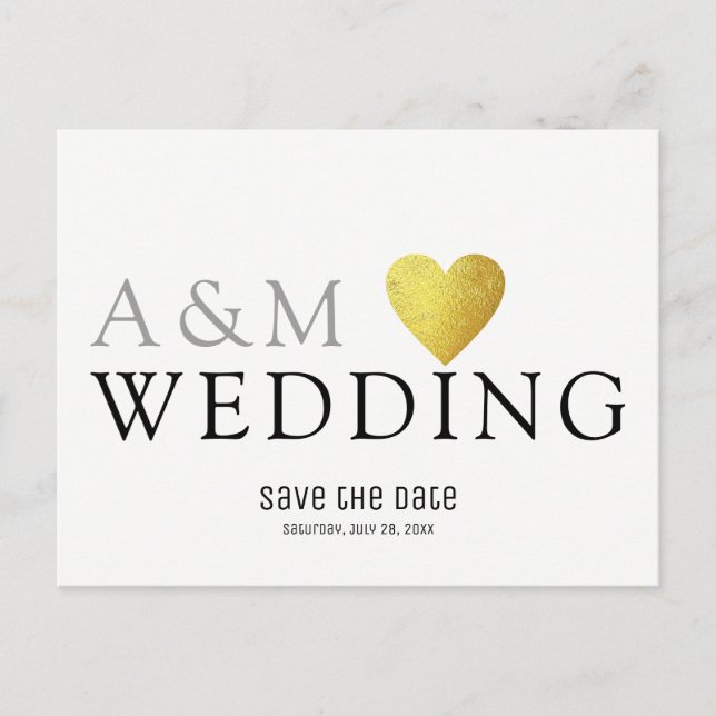 Liebe Hochzeit Postkarte für eine Save the Date ei (Vorderseite)