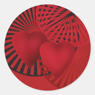 Liebe, Hochzeit Runder Aufkleber