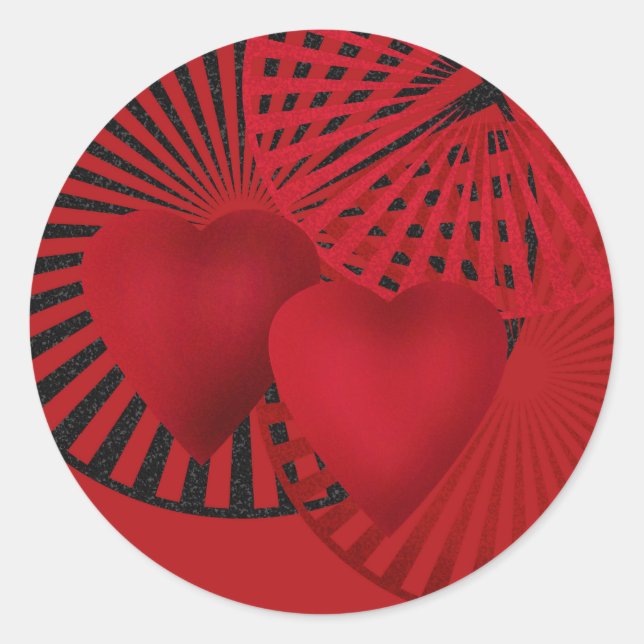 Liebe, Hochzeit Runder Aufkleber (Vorderseite)