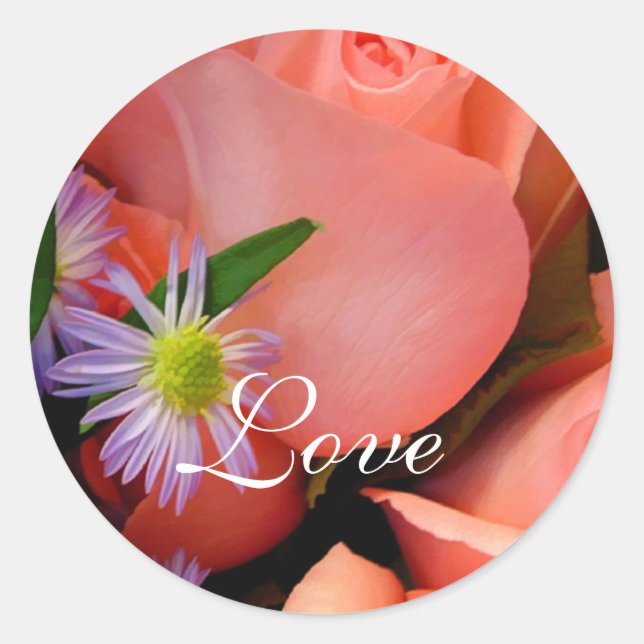 Liebe Hochzeit Umschlag Aufkleber Stickers (Vorderseite)