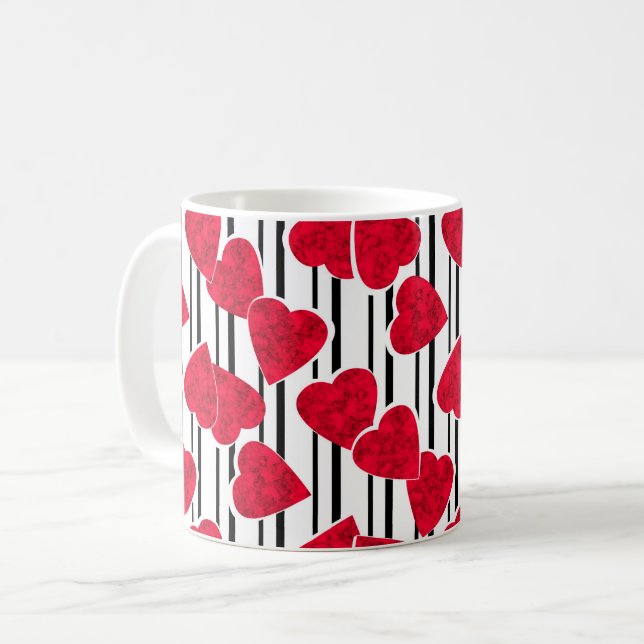 Liebe, Hochzeit, Valentinstag Kaffeetasse (Vorderseite Links)