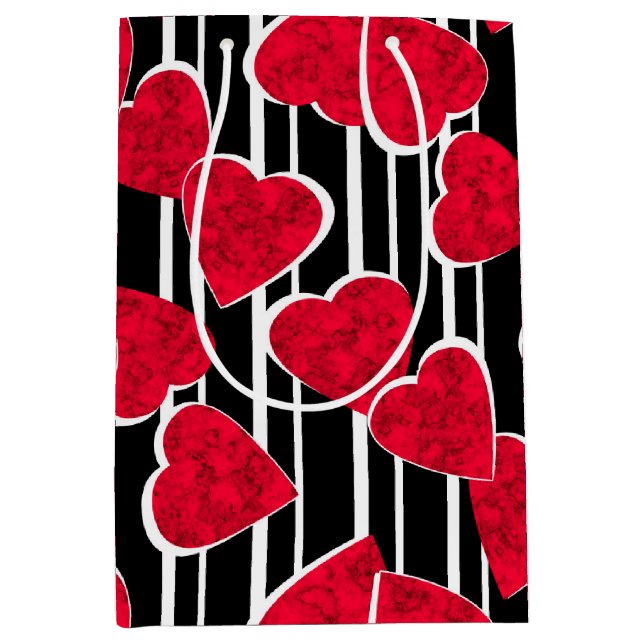 Liebe, Hochzeit, Valentinstag Mittlere Geschenktüte (Vorderseite)