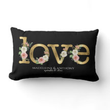 Liebe Hochzeit Wasserfarben Schwarze Goldene Namen