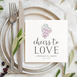 Liebe Hochzeitscocktail Serviette