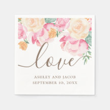 Liebe. Hochzeitsfeier in Pfirsichfarben