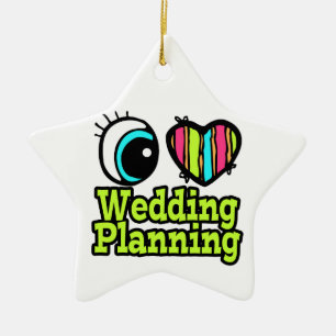 Liebe Hochzeitsplanung für das Augenherz Keramik Ornament