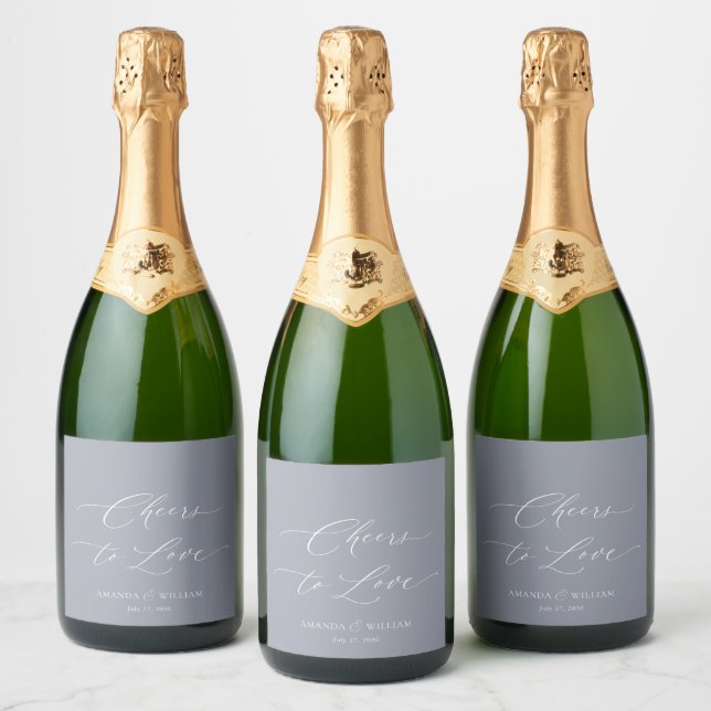 Liebe Hochzeitssekt-Flaschenetikett (Flaschen)