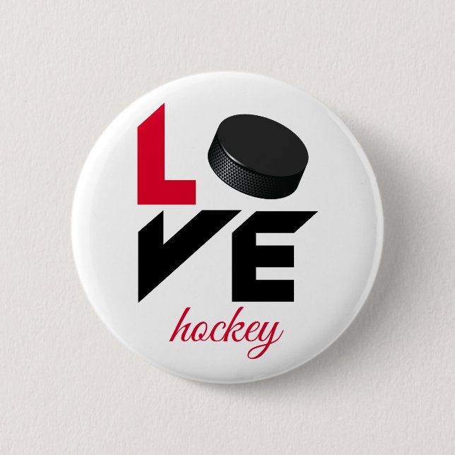 Liebe Hockey Button (Vorderseite)