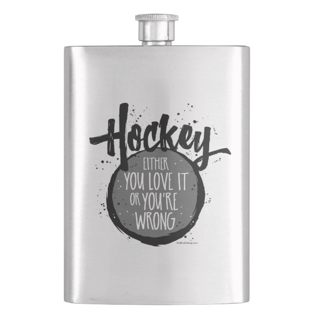 Liebe Hockey Flask Flachmann (Vorderseite)