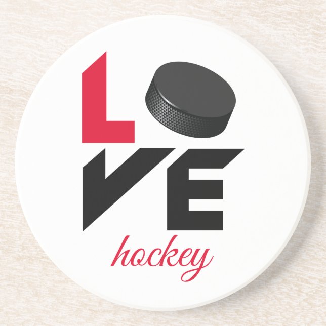 Liebe Hockey Getränkeuntersetzer (Vorne)