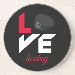 Liebe Hockey Getränkeuntersetzer