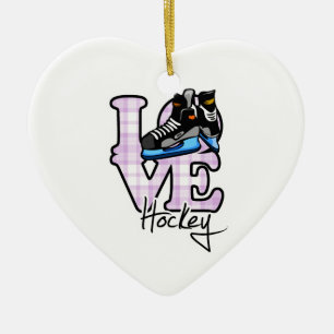 Liebe-Hockey Keramikornament