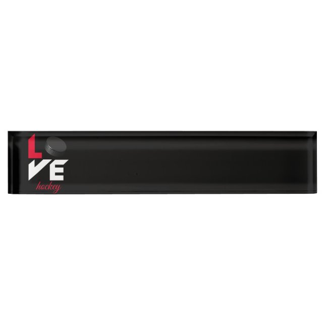 Liebe Hockey Namensplakette (Vorderseite)